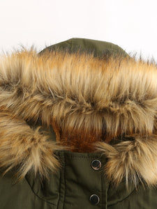 Women's Coat Street Daily Winter Plush Long Coat Solid Color Oversized Fur Warm Coat