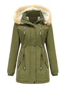 Women's Coat Daily Lamb wool Fall Winter Regular Midi Length Coat Solid Color Oversized Coat