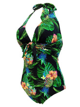 Load image into Gallery viewer, Concise Sexy Backless Vintage Style Floral One Piece Bikini