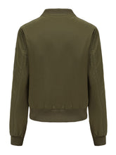 Load image into Gallery viewer, Women&#39;s Pilot Style Jacket Daily Zippered Fall Winter Casual Solid Color Stand Collar Sporty Jacket