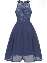 Load image into Gallery viewer, Lace Round Collar 50s 60s Dress