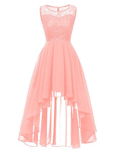 Chiffon Off Shoulder Wedding High Low Hem Prom Dress