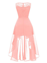 Load image into Gallery viewer, Chiffon Off Shoulder Wedding High Low Hem Prom Dress