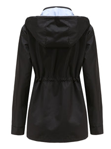 Women's Jacket Daily Going Out Fall Winter Casual Solid Color Hoodie Sporty Jacket