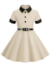 Load image into Gallery viewer, Kids Little Girls&#39; Dress Peter Pan Solid Color Cotton 1950S Vintage Dress