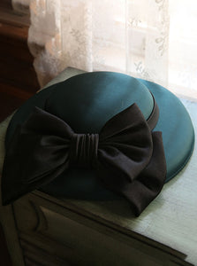 Big Sweet Bow Satin Vintage Audrey Hepburn Same Style 1950S Hat