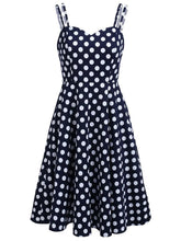 Load image into Gallery viewer, 1950S Polka Dots Swing Dress With Cape
