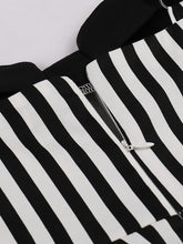 Load image into Gallery viewer, Beetlejuice Costume Spaghetti Strap Pocket Dress With Black and White Vertical Stripe
