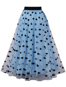 1950S  Ploka Dots High Wasit Pleated Swing Vintage Skirt