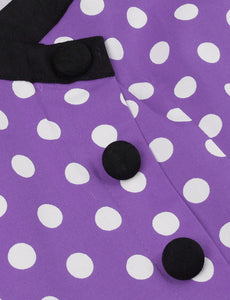 Minnie 1950s Polka Dot Cap Sleeve Vintage Swing Dress
