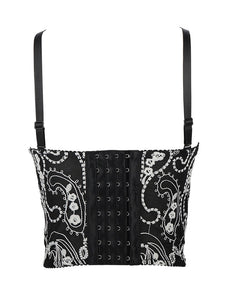 Embroidered Floral Corset Camisole Top