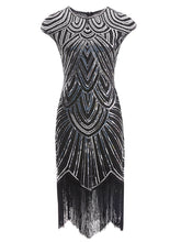 Load image into Gallery viewer, 2 Colors 1920s Sequined Flapper Gatsby Dress