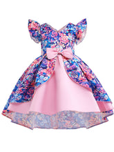 Load image into Gallery viewer, Kids Little Girls&#39; Dress Floral Print Birthday Christening Dress