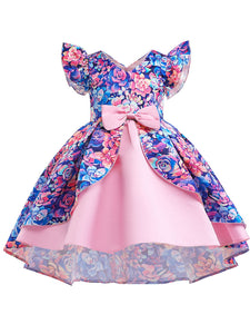 Kids Little Girls' Dress Floral Print Birthday Christening Dress