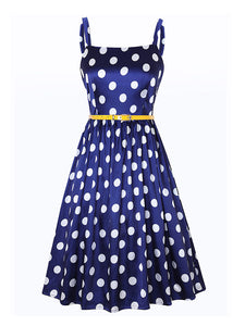 Polka Dot Printed Party 2 Piece 1950S Vintage Dress Set