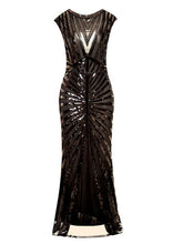 Load image into Gallery viewer, 1920S Sequin Gatsby Maxi Dress