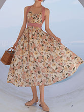 Load image into Gallery viewer, Rose Halter 1950S Vintage Dress Swing Dress