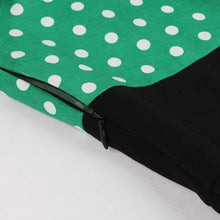 Load image into Gallery viewer, Cotton High Waist Polka Dots 1950s Vintage Dress