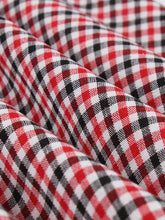 Load image into Gallery viewer, White Bowknot Collar Semi-Sheer Plaid 1950S Vintage Dress