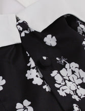 Load image into Gallery viewer, Light Blue Floral Print Halter High Waist 1950 Vintage Dress