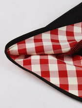 Load image into Gallery viewer, Red Plaid Cap Sleeve 1950S Vintage Swing Dress