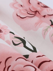 Sweet Heart Collar 1950S Vintage Floral Swing Dress