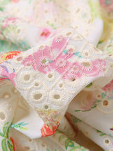 Load image into Gallery viewer, White 1960S Vintage Floral Printed Pearl Puff Sleeve Bodycon Dress