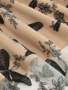 Black V Neck Butterfly 1950S Vintage Swing Dress – Jolly Vintage