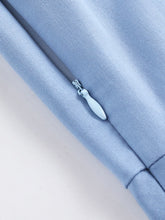Load image into Gallery viewer, Blue Square Collar 1950S Swing Vintage Dress