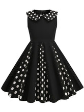 Load image into Gallery viewer, Kids Little Girls&#39; Dress Peter Pan Collar Polka Dot Cotton 1950S Vintage Dress