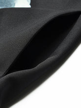 Load image into Gallery viewer, Black Flowers High Waist Swing Vintage Dress With Pockets