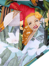 Load image into Gallery viewer, Vintage Print V Neck 1950S Swing Dress