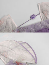 Load image into Gallery viewer, Lavender Flower Split 1950S Vintage Dress
