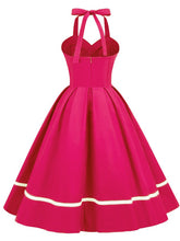 Load image into Gallery viewer, Solid Color Halter Backless 1950S Vintage Swing Dress