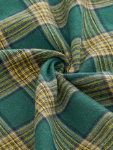 Load image into Gallery viewer, Green And Yellow Plaid 3/4 Sleeve 1950S Cotton Vintage Dress With Tie Collar