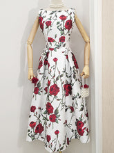 Load image into Gallery viewer, Roce Print Sleeveless Classic 1950S Vintage Garden Party Dress