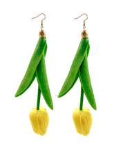 Load image into Gallery viewer, Women&#39;s Tulip Flower Long Simulation Flower Holiday Earrings