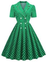 Load image into Gallery viewer, Polka Dots 1950S Vintage Shirt Swing Dress