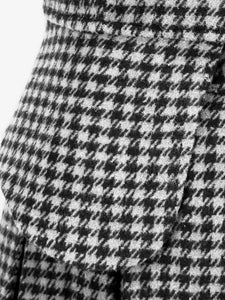 1950S  Green Houndstooth Long Sleeve Vintage Blazer Swing Dress Set