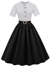 Load image into Gallery viewer, White Polka Dots 1950S Vintage Dress
