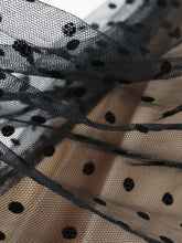 Load image into Gallery viewer, Black Off Shoulder Polka Dots 1950S Vintage Swing Dress