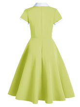 Load image into Gallery viewer, Tuxedo Collar 1950S Dress With Pockets