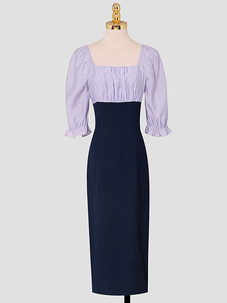 1940s purple dress 1940s Purple Boysenberry Beaded Cut Out Neckline Tiered Pinup Femme Fatale Dress Volup Canned Ham Vintage