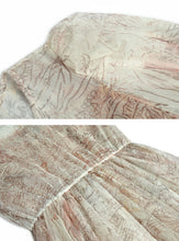 Load image into Gallery viewer, Retro Palace Puffed Sleeves Lace Tulle Print Vintage Swing Dress