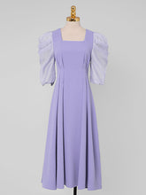 Load image into Gallery viewer, Avocado Green Puff Sleeve 1950S Vintage Dress