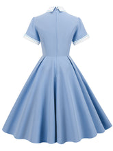 Load image into Gallery viewer, Solid Color Peter Pan Collar 1950S Dress With Pockets
