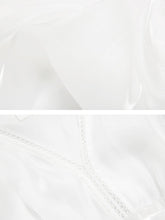 Load image into Gallery viewer, White Ruffles Puff Sleeve Organza Vintage Dress