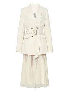 2PS Apricot Long Sleeve 1950S Vintage Dress Suit