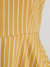 Load image into Gallery viewer, Square Collar Stripe 1950S Vintage Dress