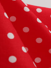 Load image into Gallery viewer, Red Polka Dots Sleeveless 1950S Vinatge Dress With Pockets